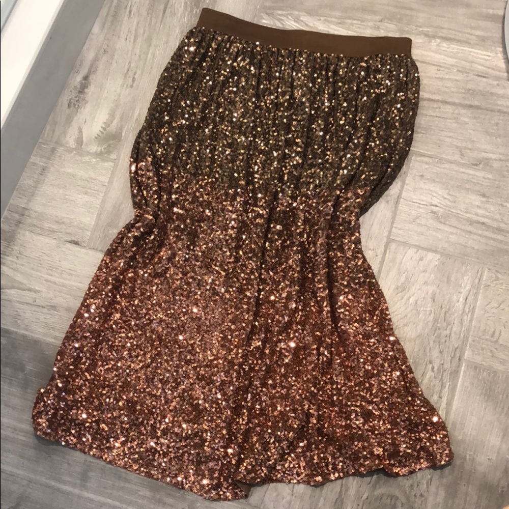 LC Runway Ombre sequin Skirt size M NWT